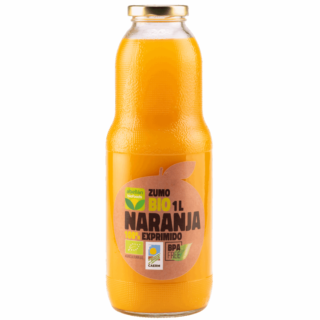 Zumo bio de naranja 100% exprimido