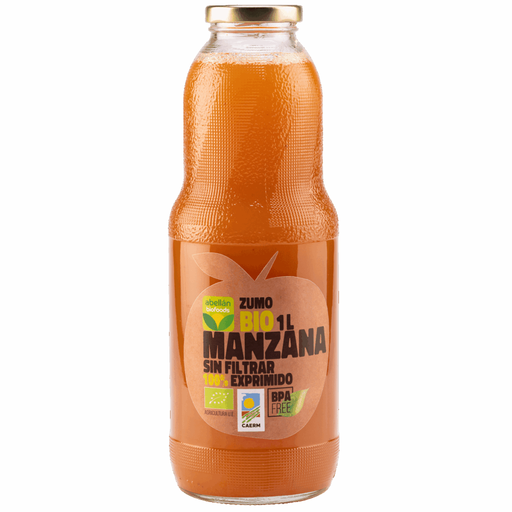 Zumo bio de manzana sin filtrar 100% exprimido