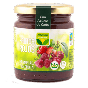 Mermelada de frutos rojos con azúcar de caña
