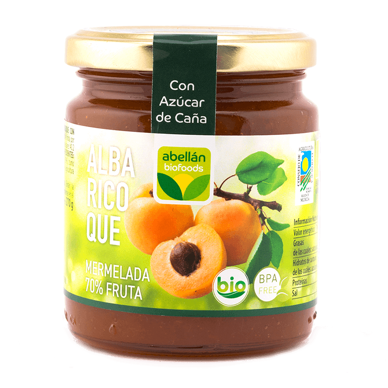 Mermelada de albaricoque con azúcar de caña
