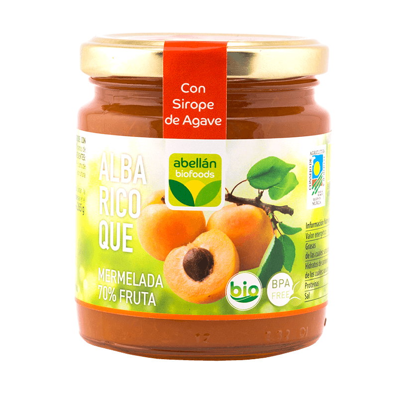 Mermelada de albaricoque con sirope de agave