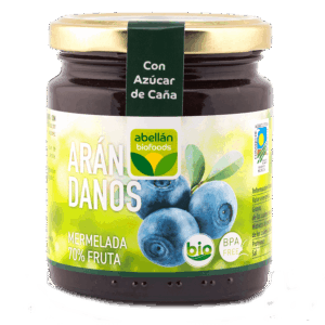 Mermelada de arándanos con azúcar de caña