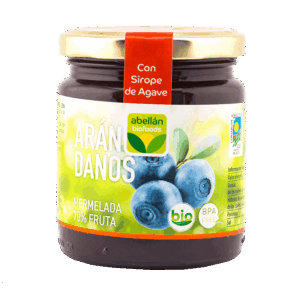 Mermelada de arándanos con sirope de agave