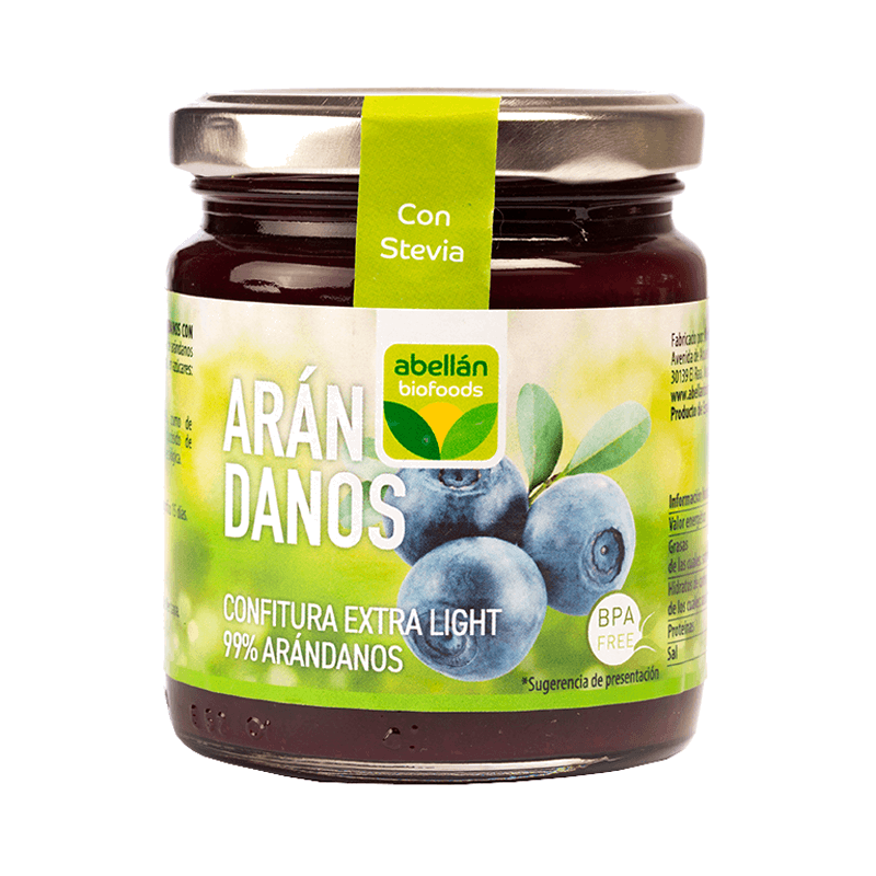 Mermelada de arándanos con stevia