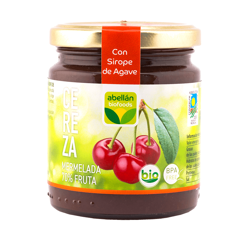Mermelada de cereza con sirope de agave