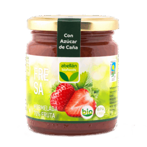 Mermelada de fresa con azúcar de caña