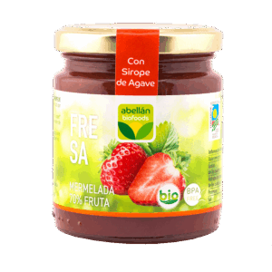 Mermelada de fresa con sirope de agave