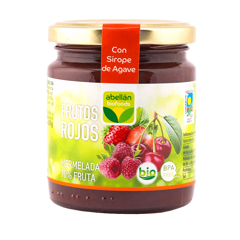Mermelada de frutos rojos con sirope de agave