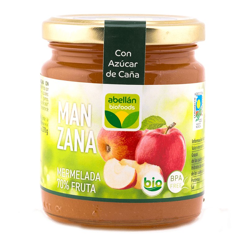 Mermelada de manzana con azúcar de caña