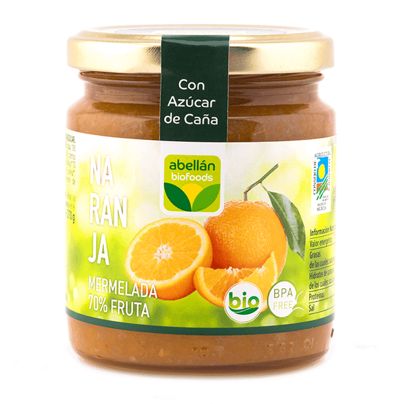 Mermelada de naranja con azúcar de caña