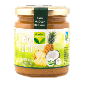Mermelada de piña y coco con azúcar de caña