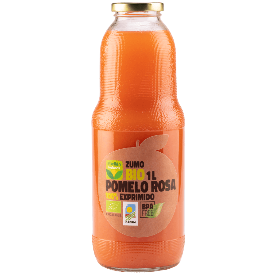Zumo bio de pomelo rosa 100% exprimido
